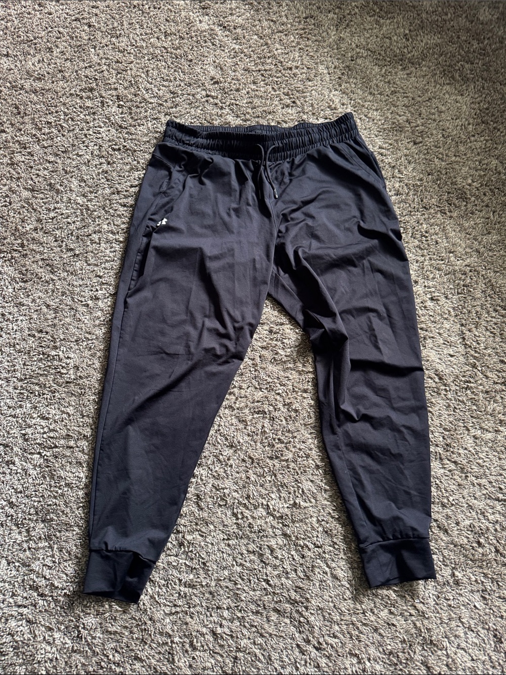 Under Armour Men's Black Athletic Joggers with Elastic Waist